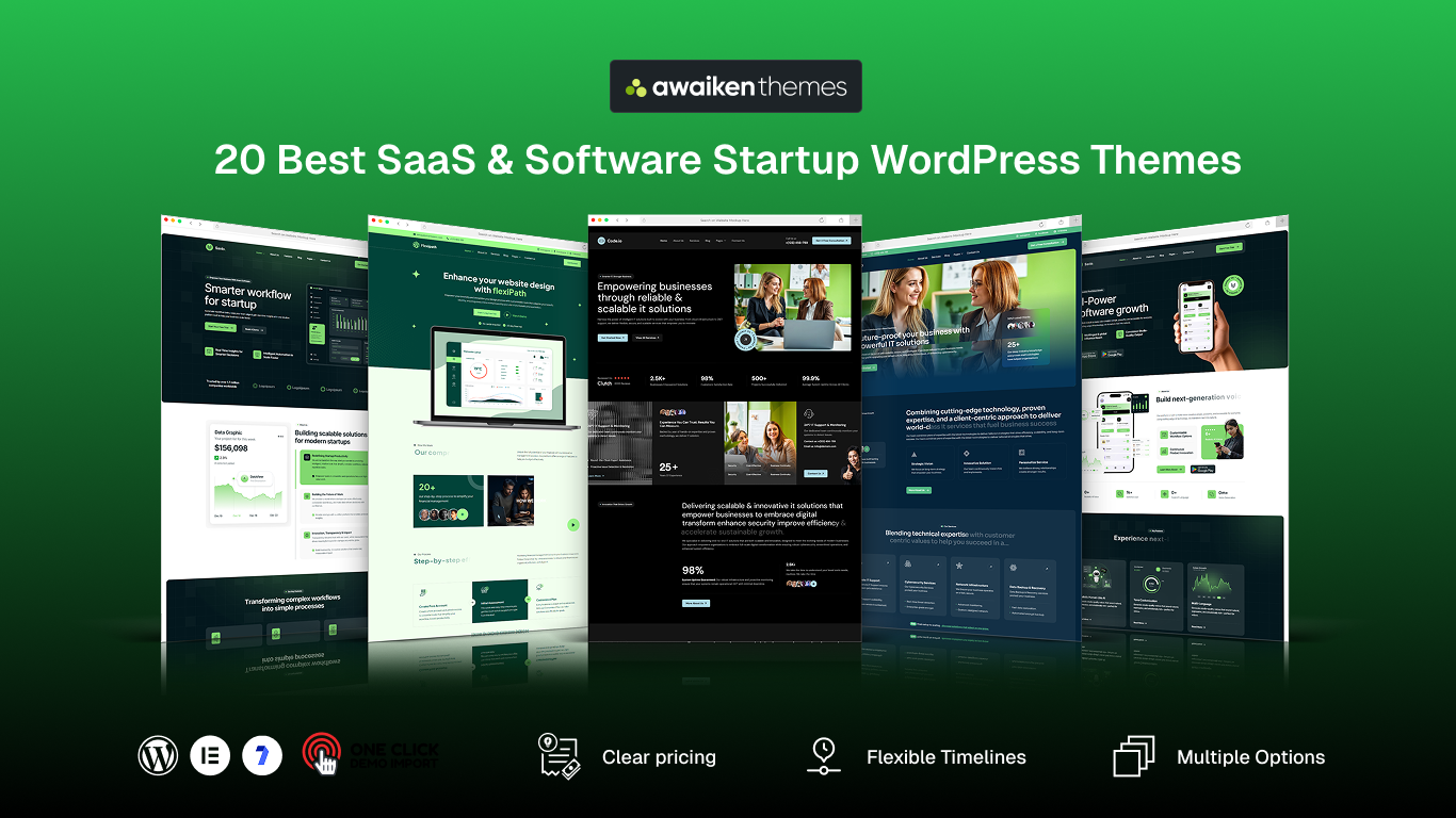 20 Best SaaS & Software Startup WordPress Themes 2026