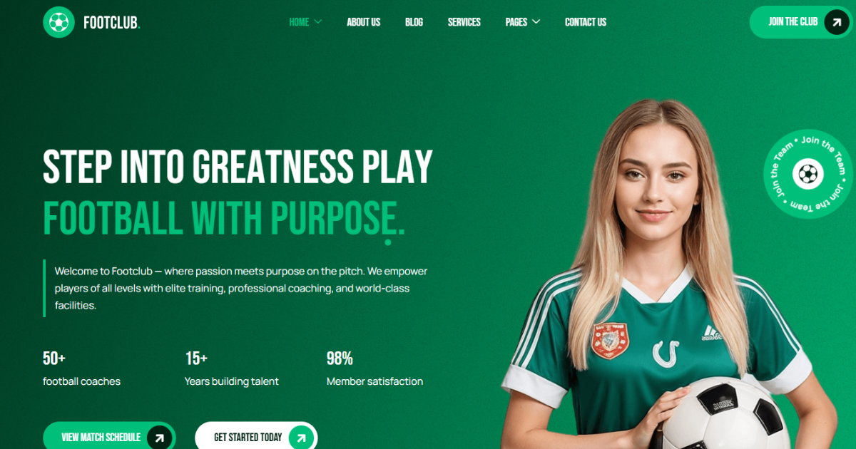 Footclub – Soccer and Football Club WordPress Theme