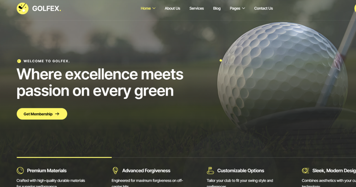 Golfex – Golf Club WordPress Theme