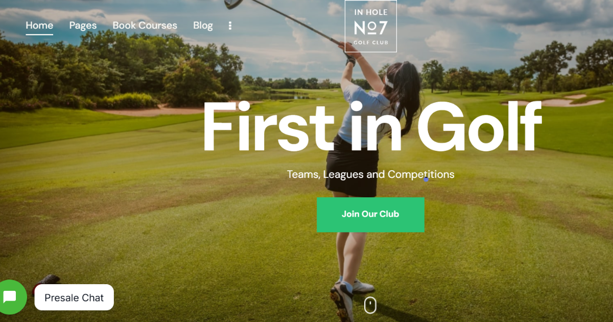 N7 – Golf Club Sports & Events WordPress Theme