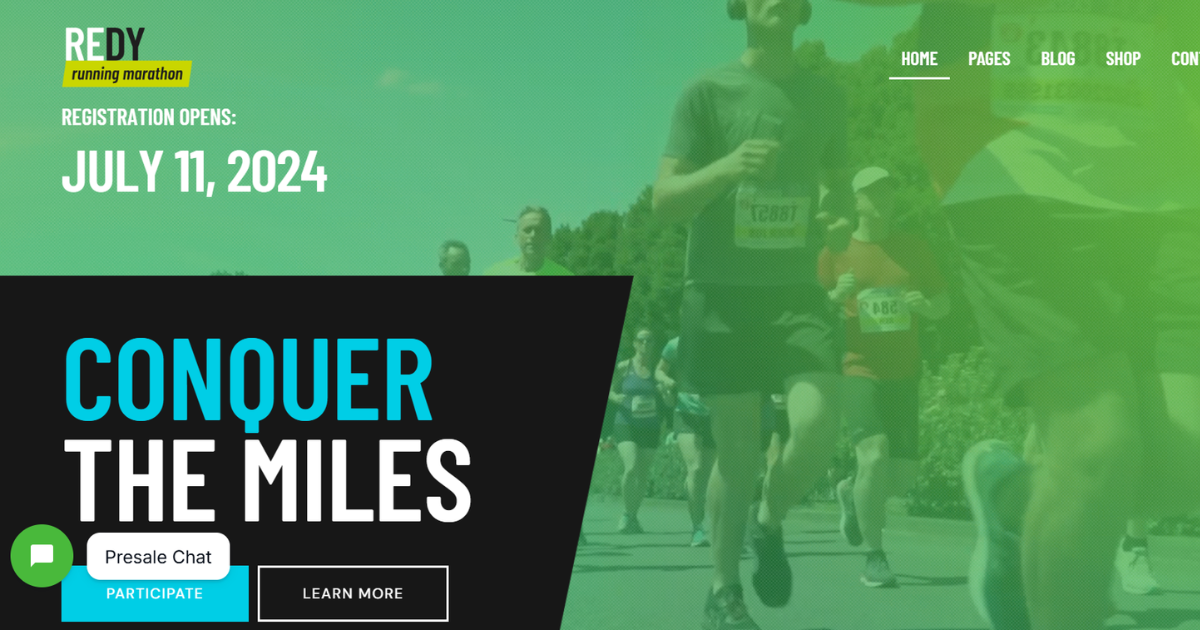 Redy – Marathon & Running Sports WordPress Theme