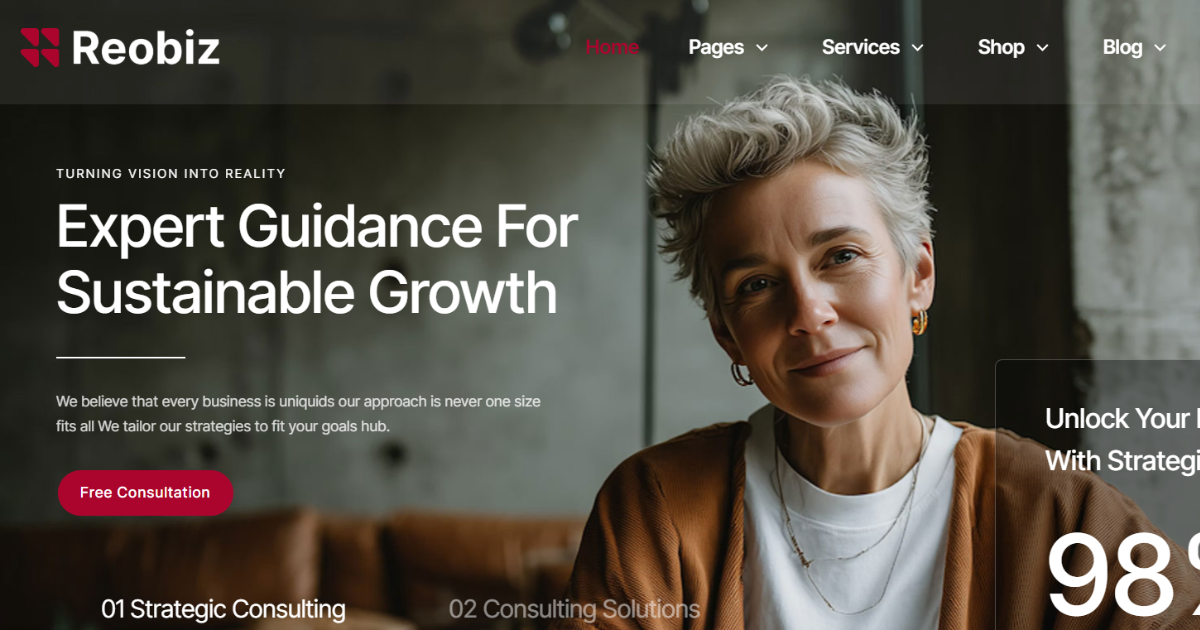 Reobiz – Consulting Business WordPress Theme