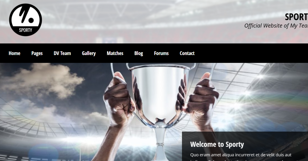 SPORTY – Responsive WordPress Theme for Clubs