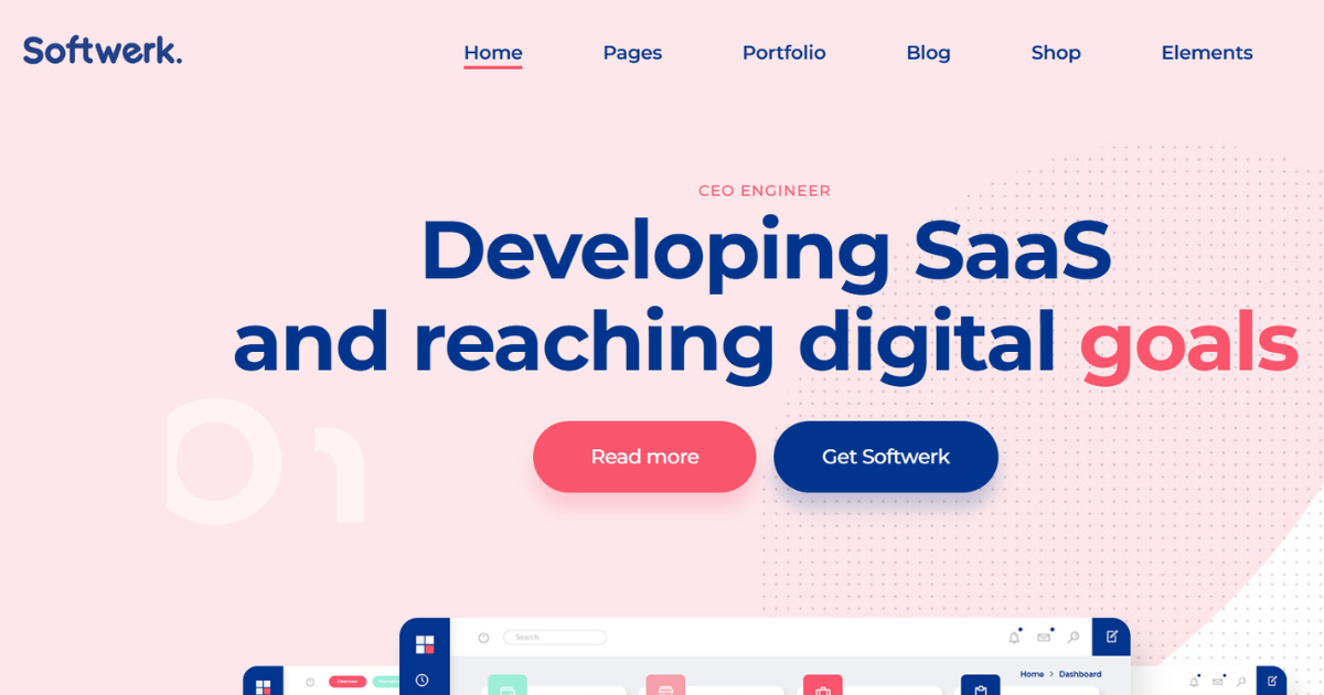 Softwerk – Software & SaaS Startup Theme