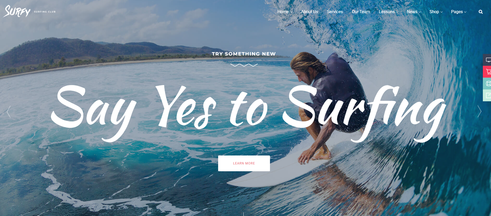 Surfy – Surfing and Water Sports WordPress Theme