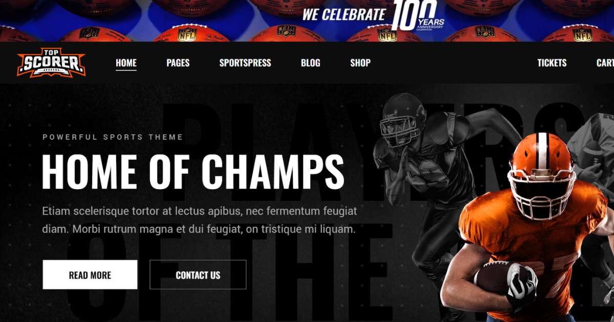 TopScorer – Sports WordPress Theme