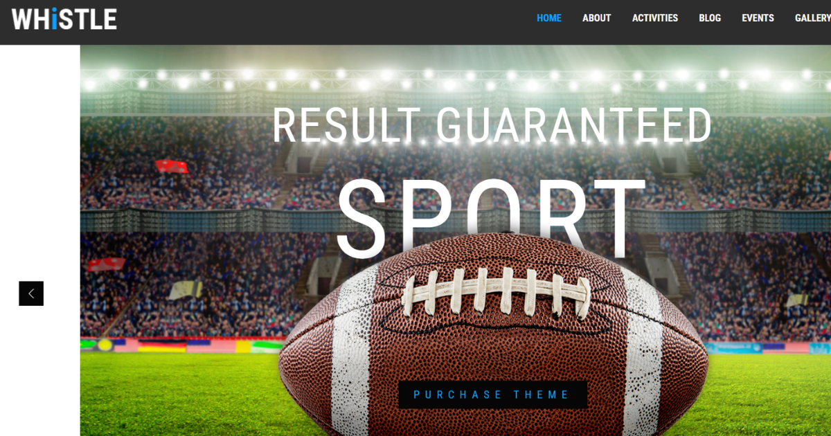 Whistle – Sports Club WordPress Theme