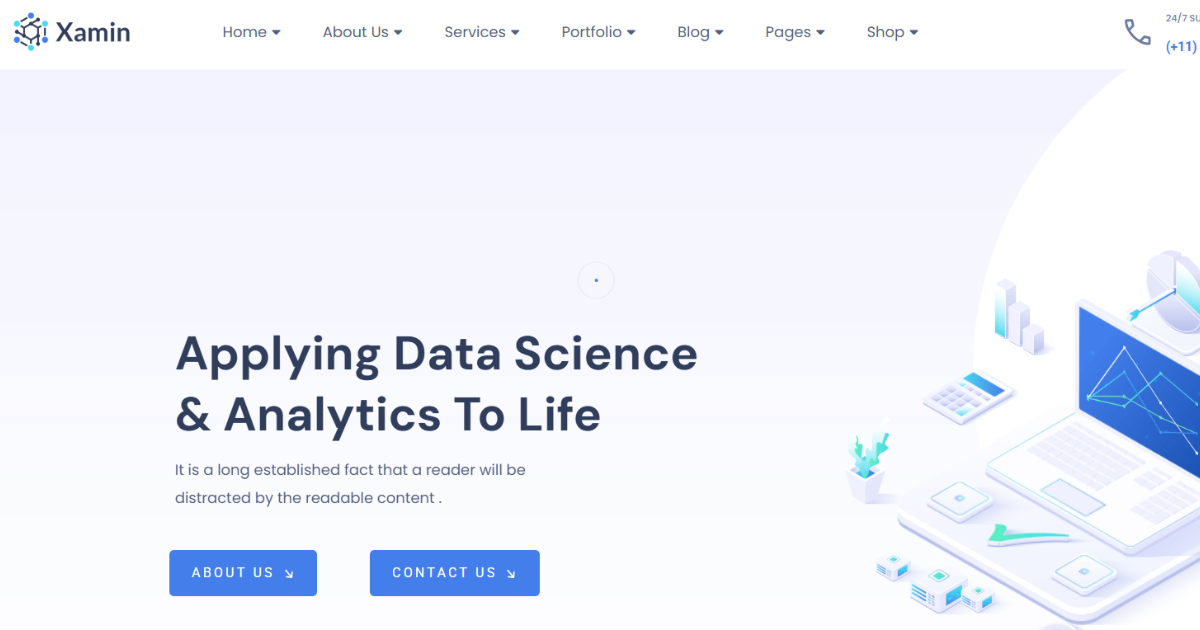 Xamin – Data Science & Analytics SaaS WordPress Theme