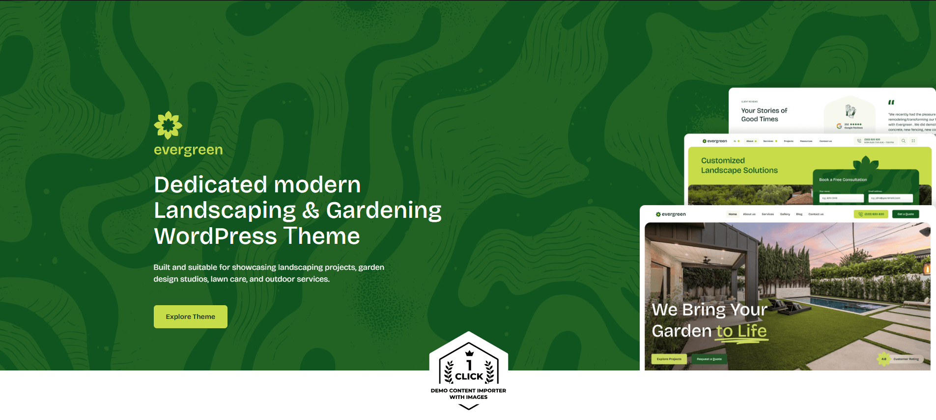 EverGreen - Landscaping & Gardening WordPress Theme