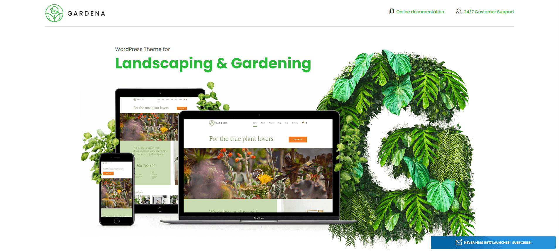 Gardena - WordPress Theme for Landscaping & Gardening