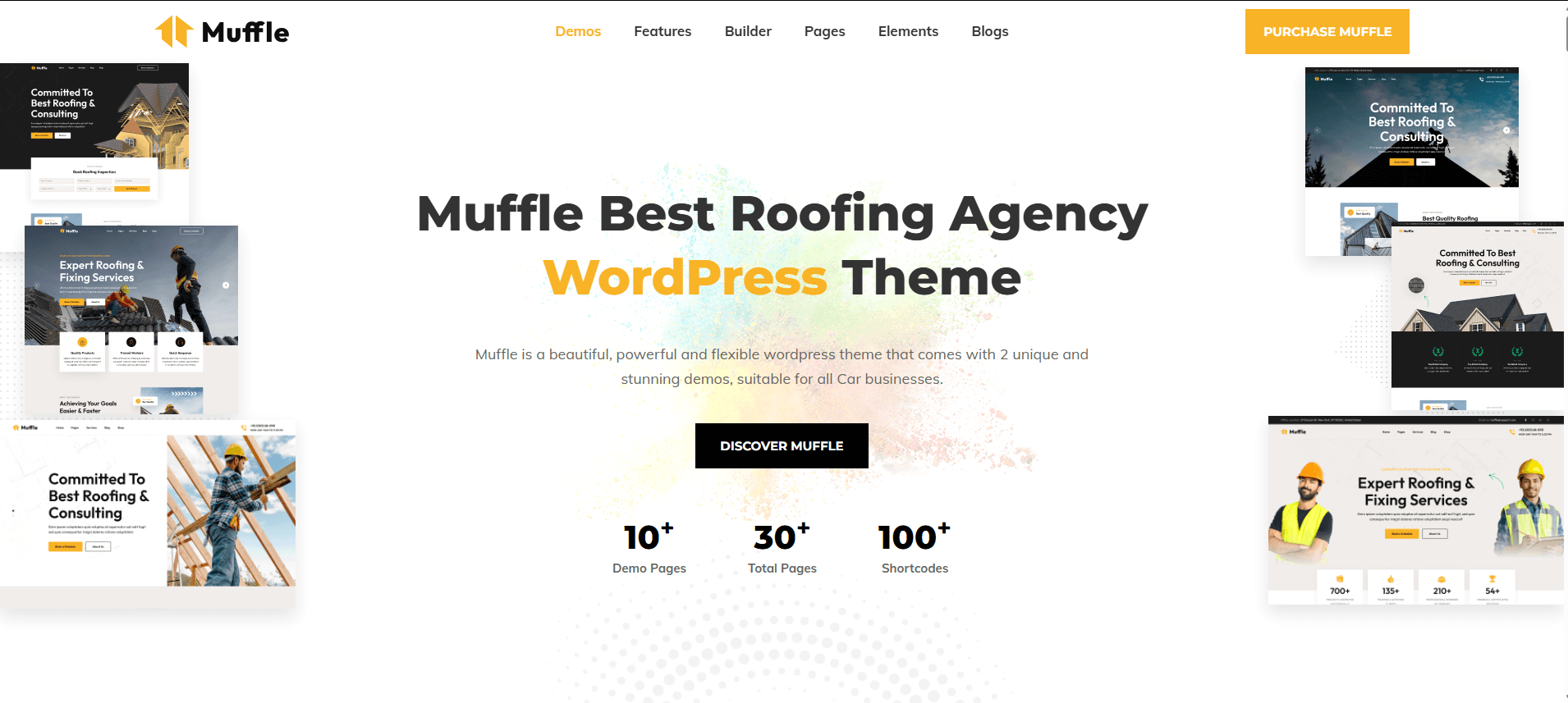 Muffle - Roofing Company WordPress Theme