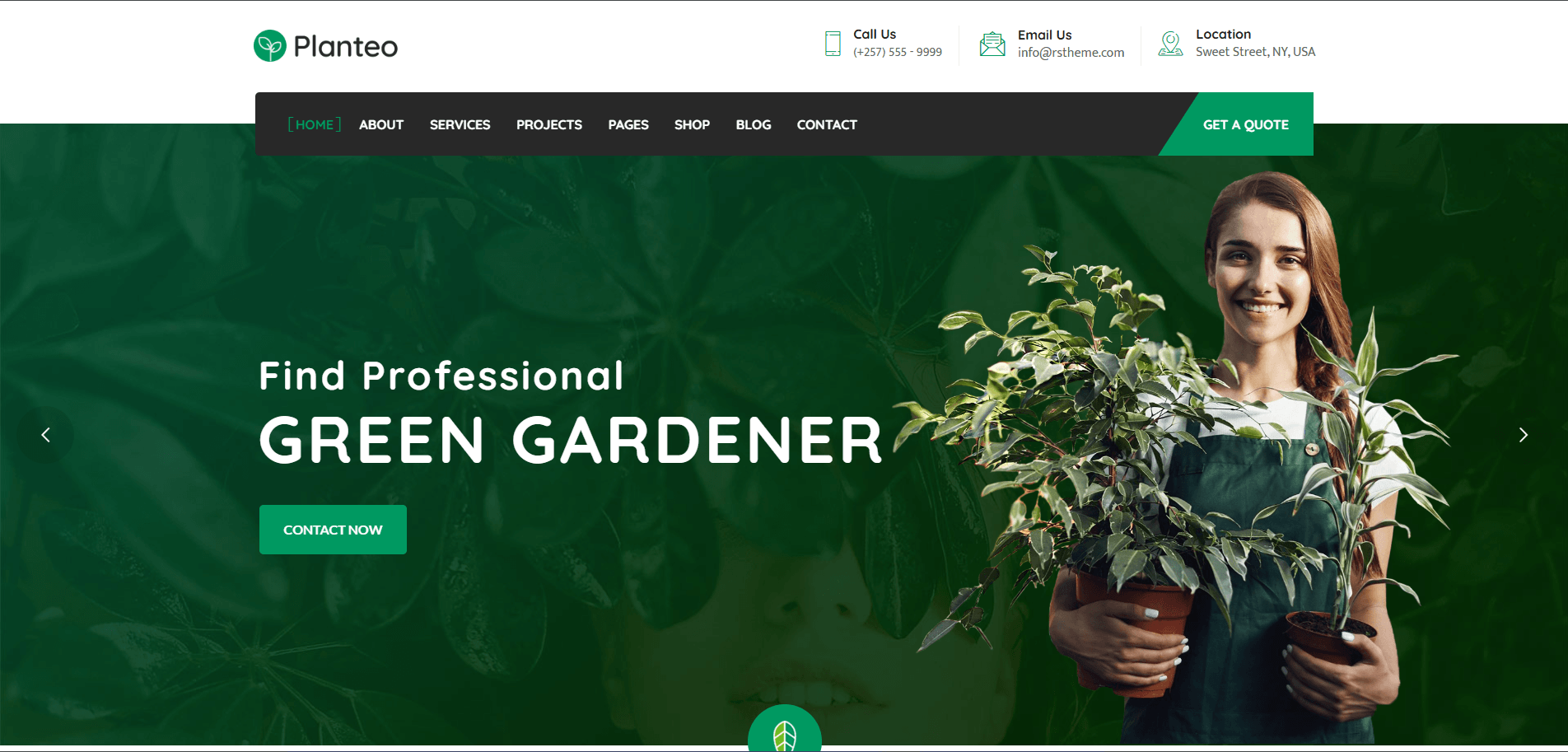 Planteo - Gardening and Landscaping WordPress Theme