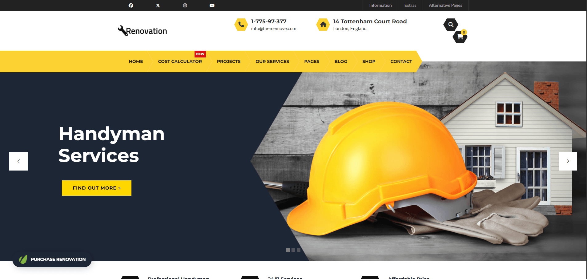 Renovation - Repair Service, Home Maintenance Elementor WP Theme