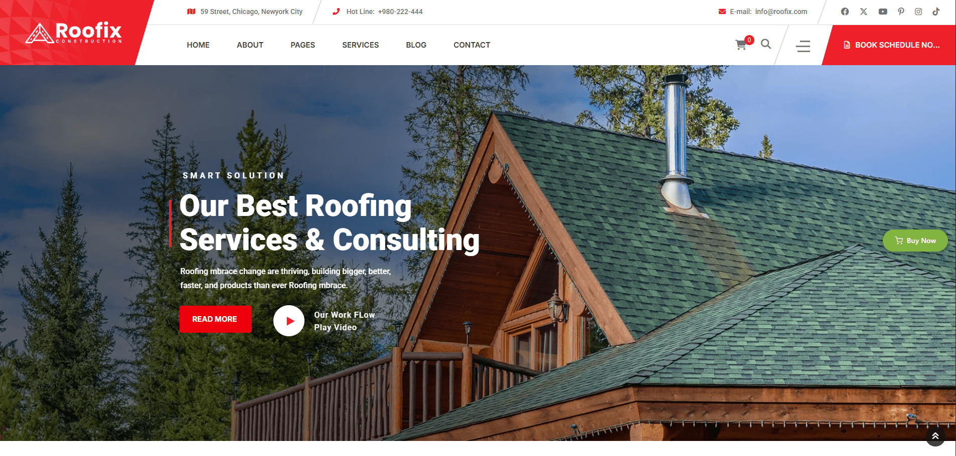 Roofix - Roofing Services WordPress Theme