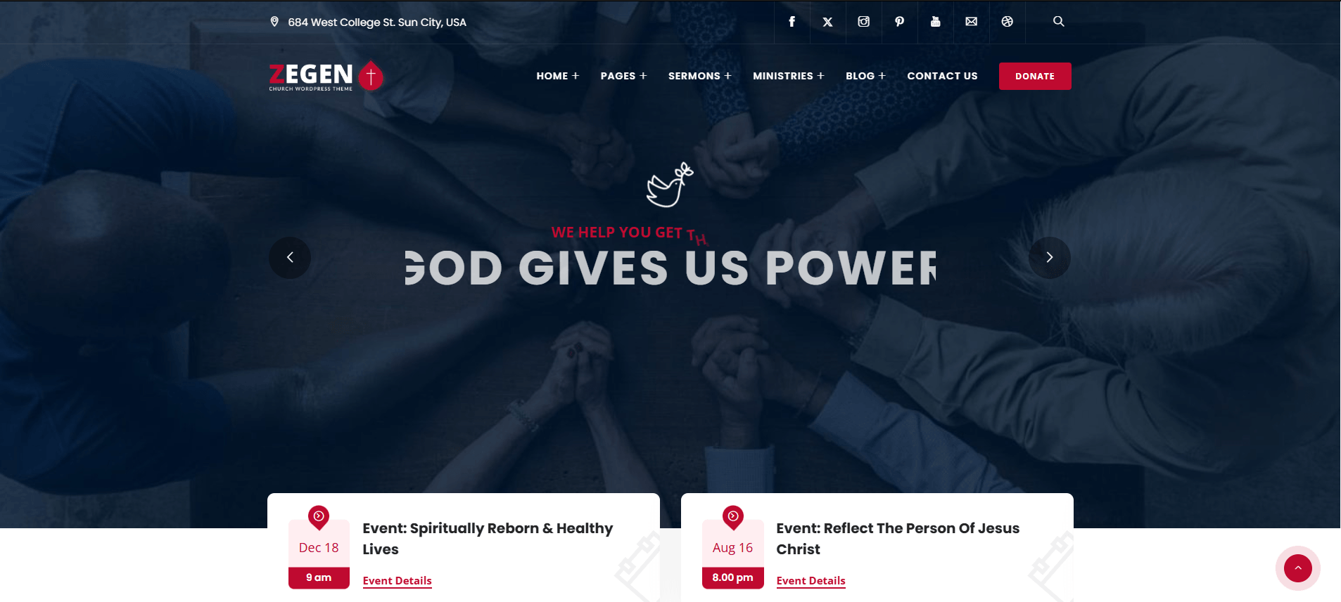 Zegen - Church WordPress Theme