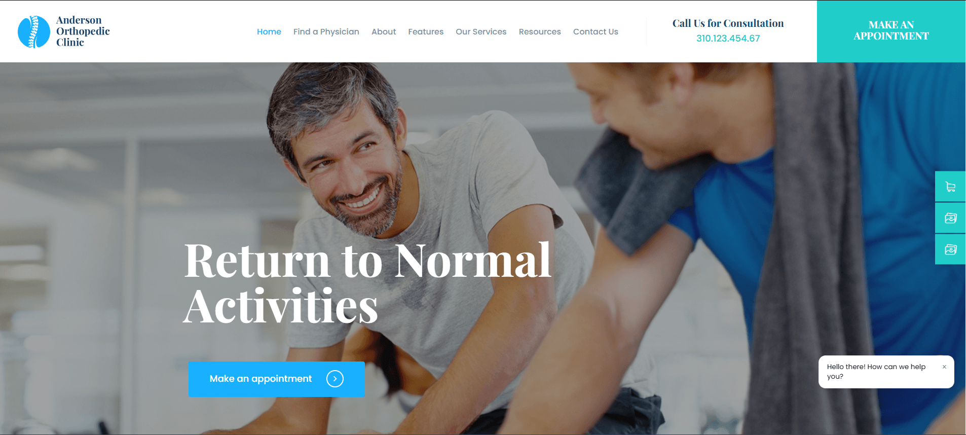 Anderson - Physical Therapy & Orthopedic Clinic WordPress Theme