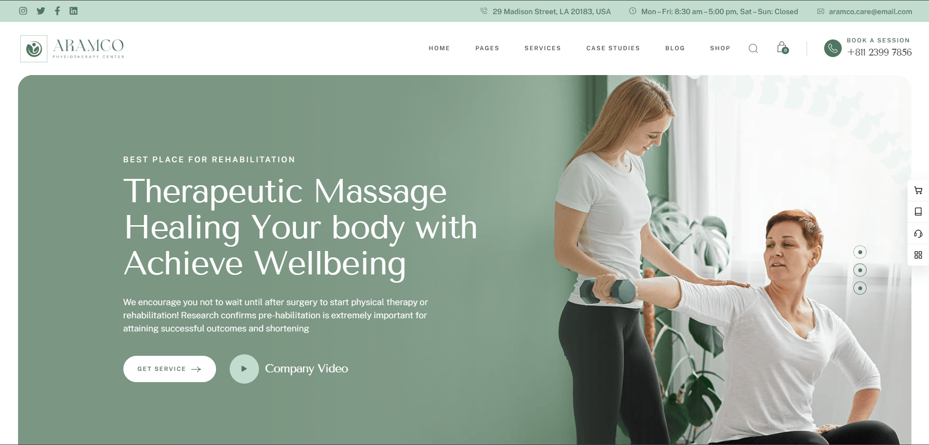 Aramco - Physiotherapy & Wellness WordPress Theme