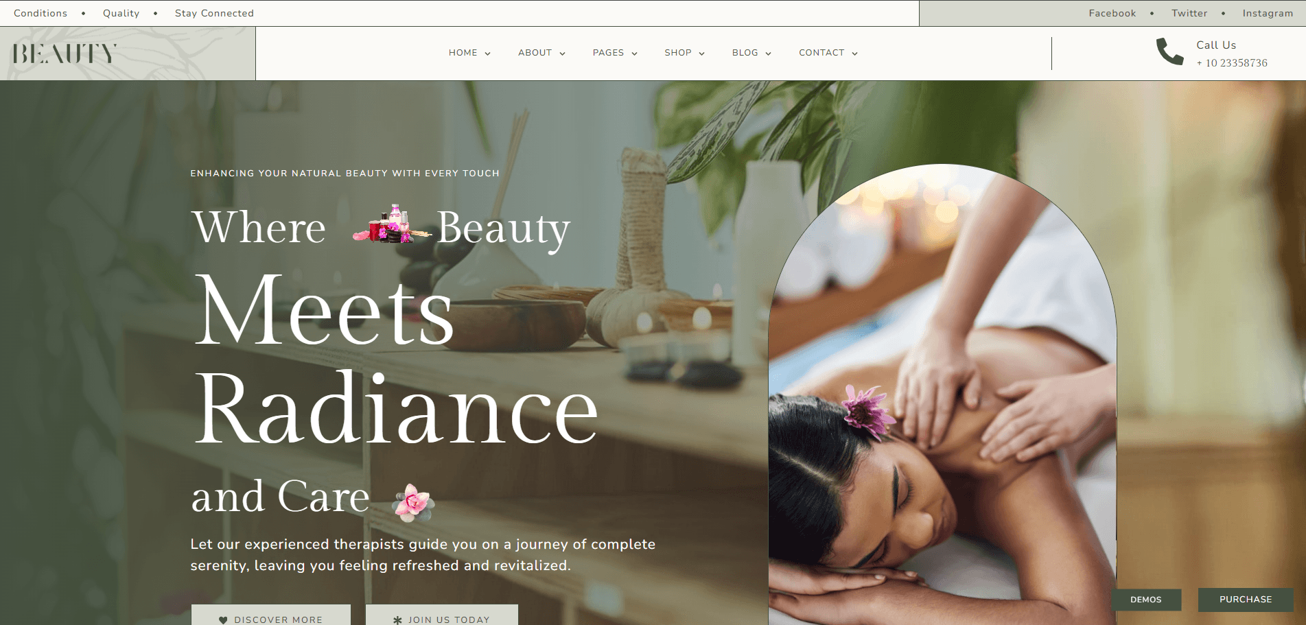 Beauty Wellness - Spa Massage WordPress