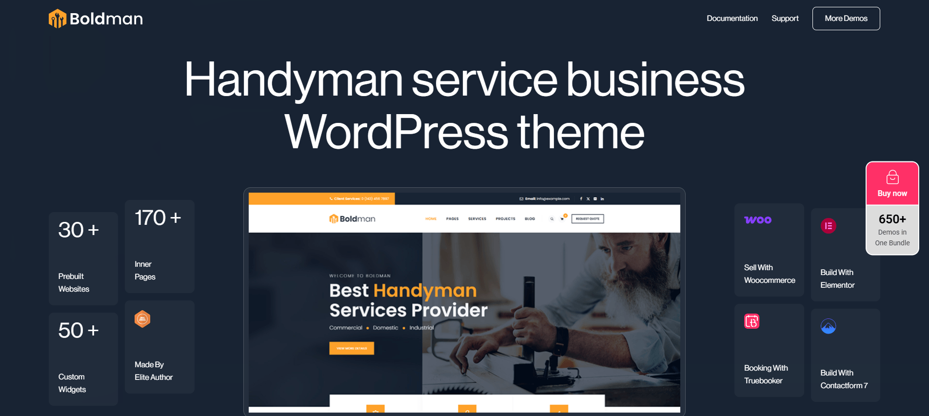 Boldman - Handyman Renovation Services WordPress Theme + RTL