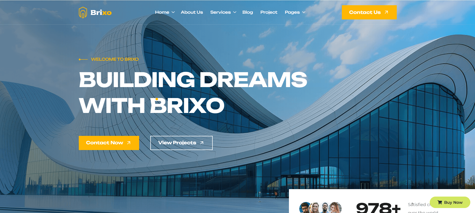 Brixo - Construction WordPress Theme