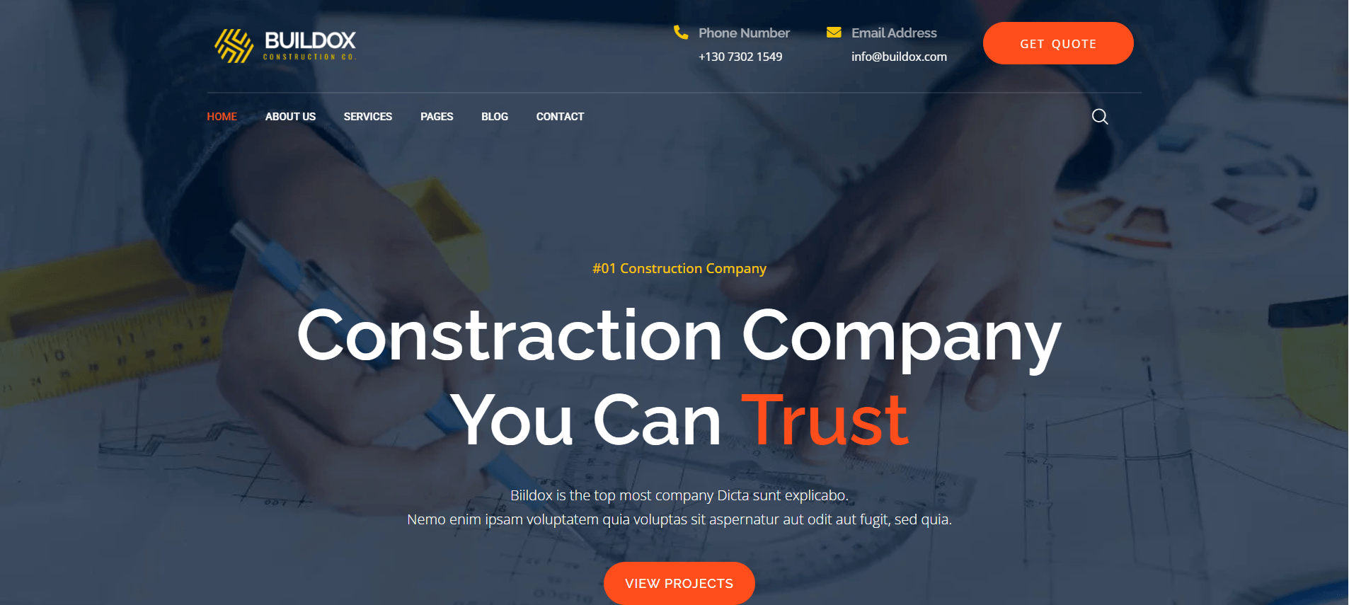 Buildox - Construction and Building WordPress Theme