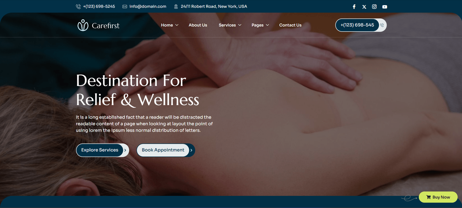 Carefirst - Physiotherapy WordPress Website Template