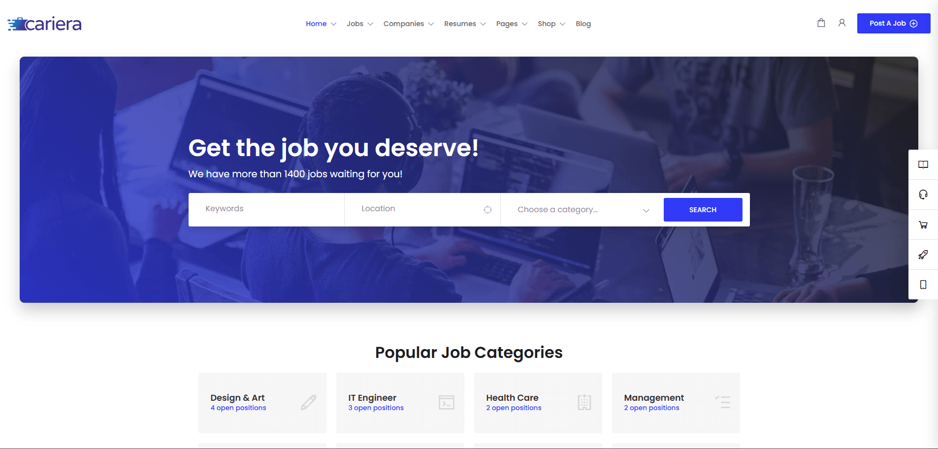 Cariera - Job Board WordPress Theme
