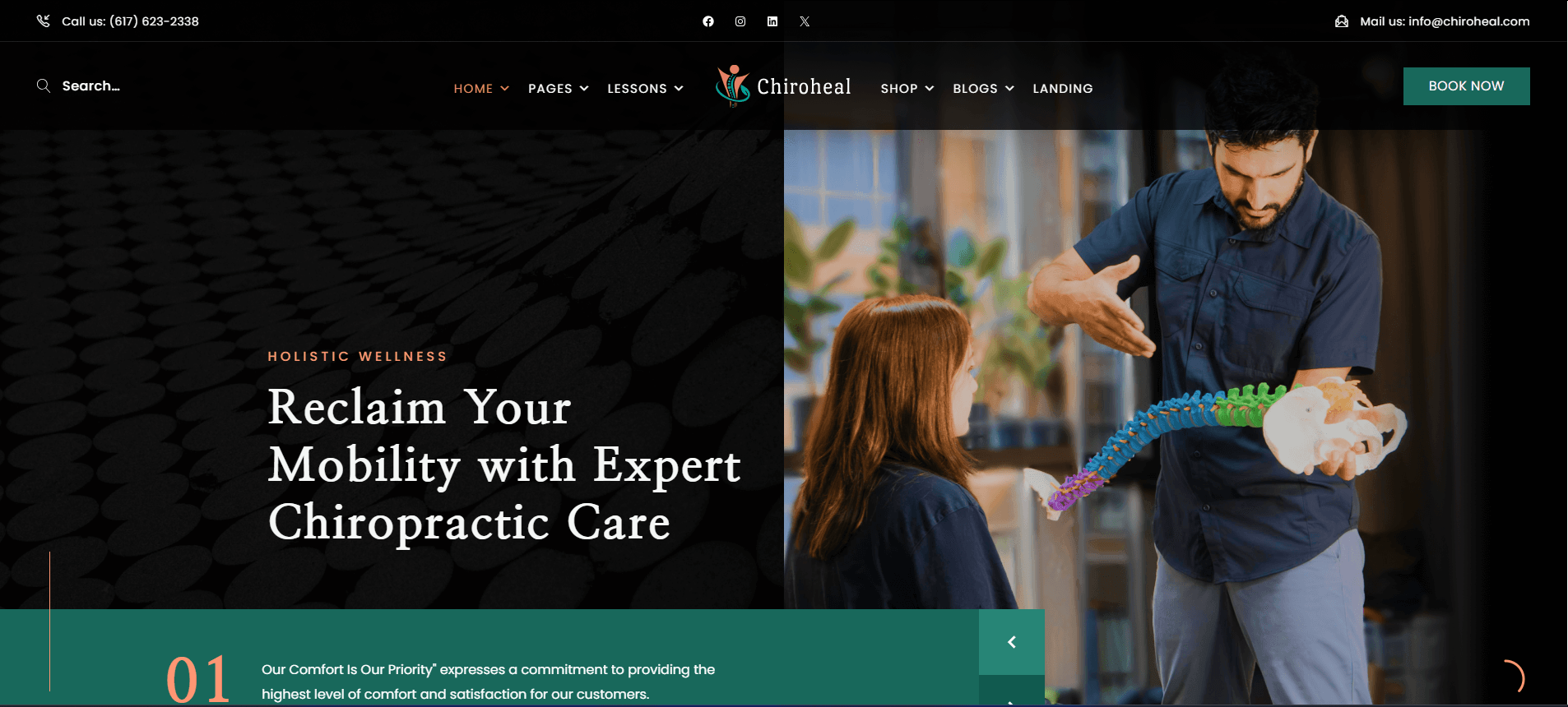 ChiroHeal - Chiropractor & Physiotherapy Wellness WordPress Theme