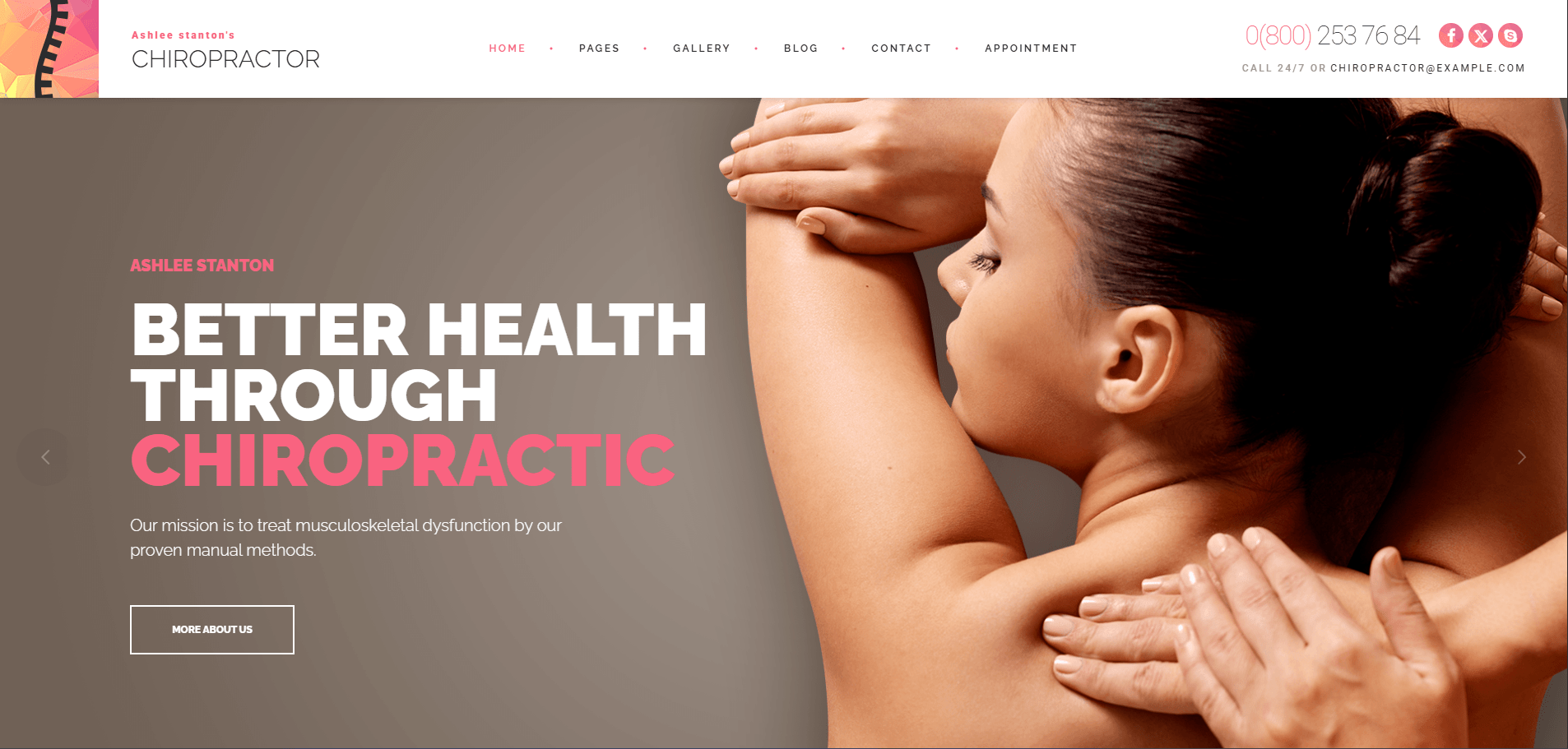 Chiropractor - Therapy and Rehabilitation WordPress Theme