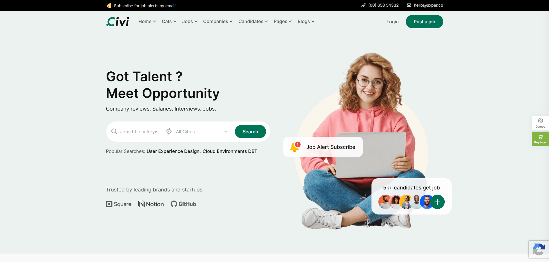 Civi - Job Board WordPress Theme