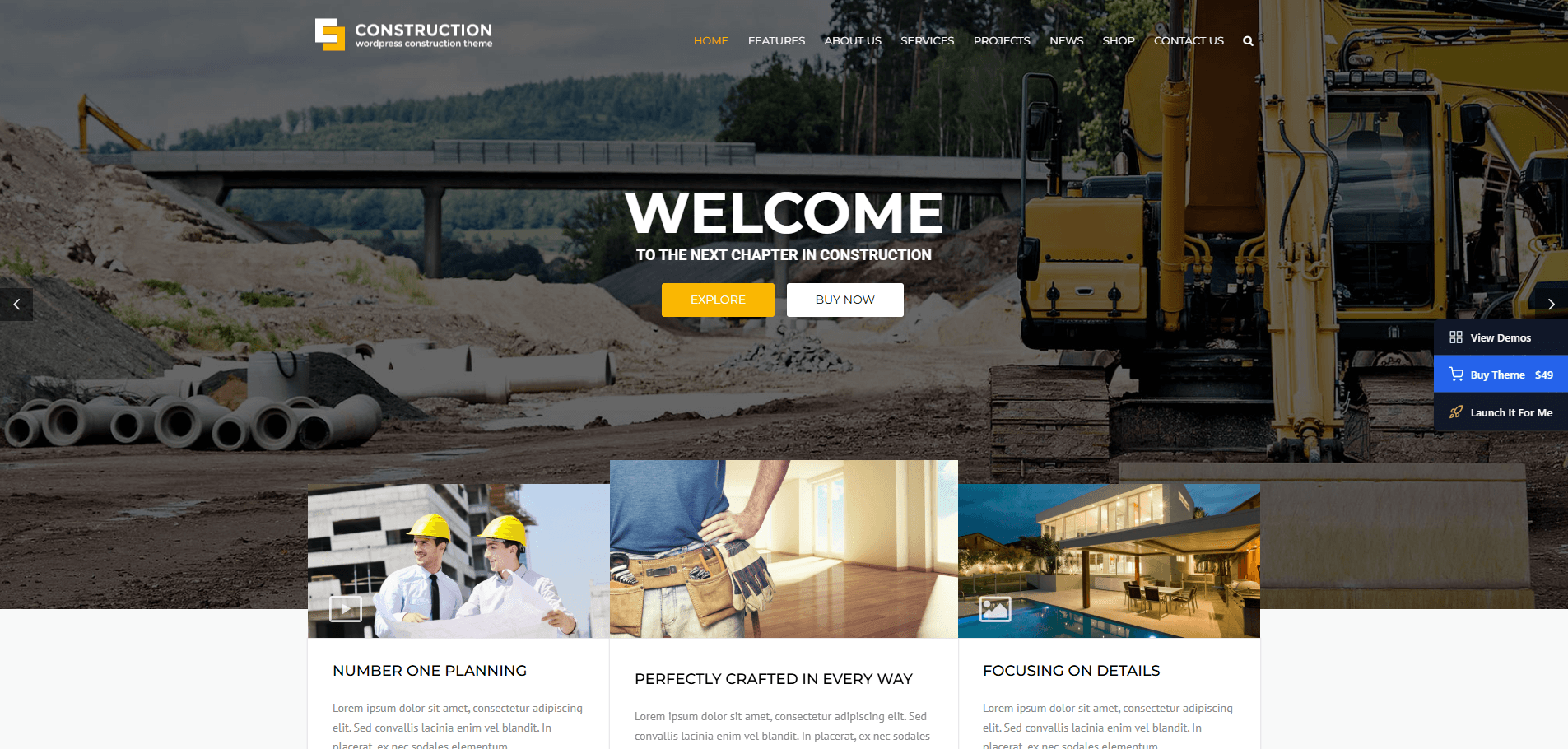 Construction - WordPress Theme