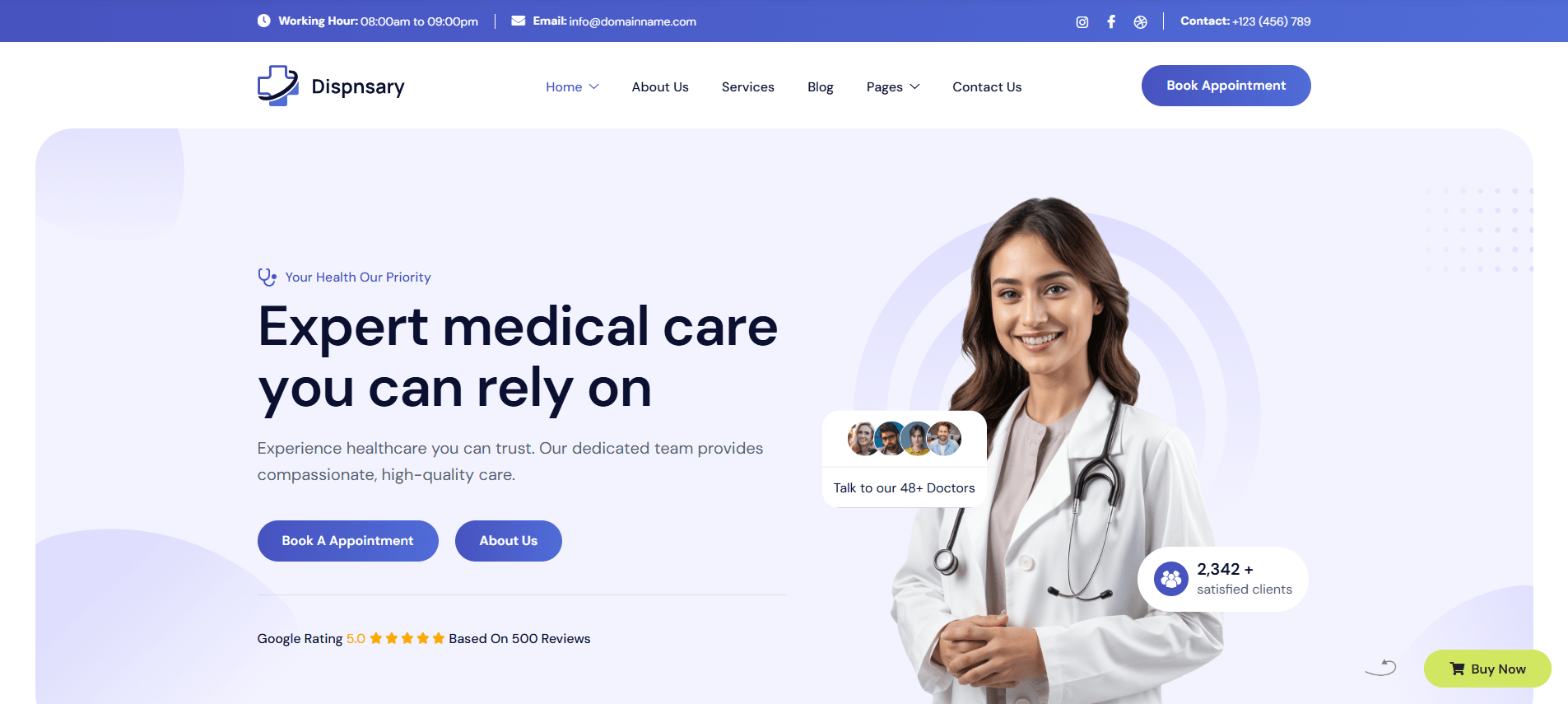 Dispnsary - Medical and Health Care WordPress Theme