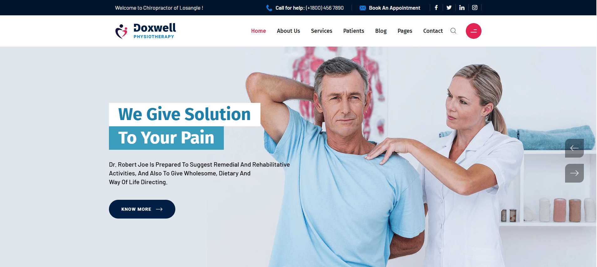 Doxwell - Physical Therapy WordPress Theme