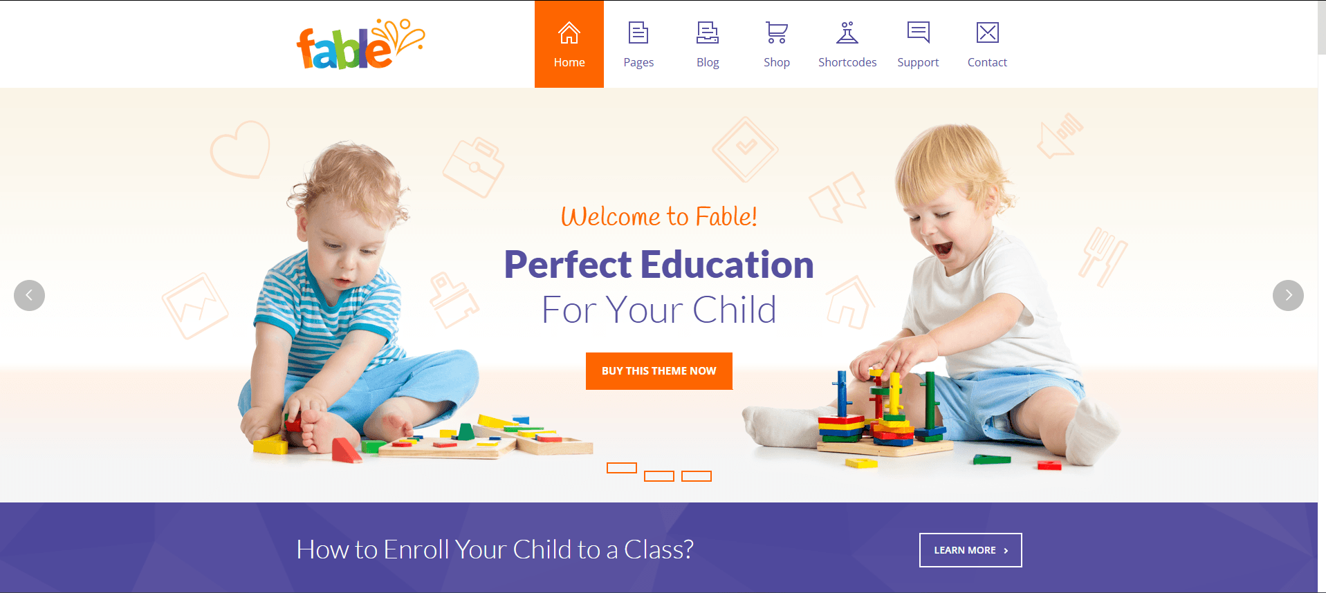 Fable - Children Kindergarten WordPress Theme