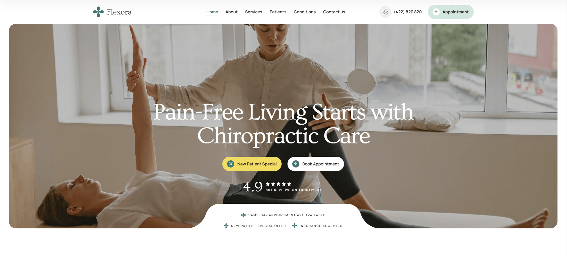 Flexora - Physiotherapy Massage Chiropractors WordPress Theme