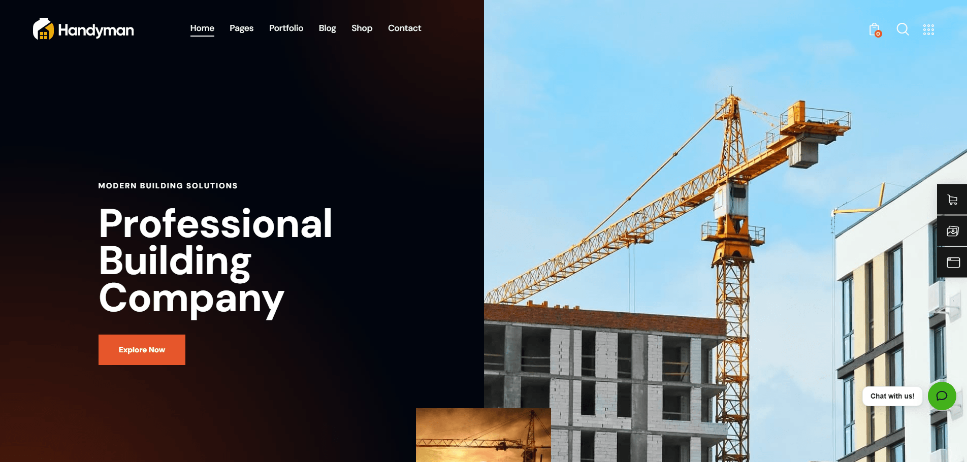 Handyman | Fixing and Repair Services Building WordPress Theme