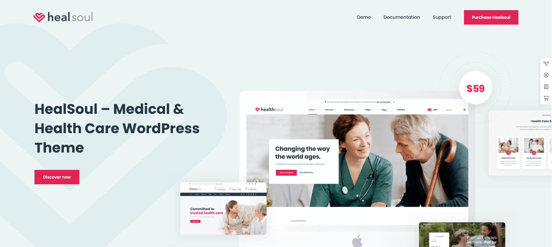 Healsoul - Medical Care, Home Healthcare Service WP Theme