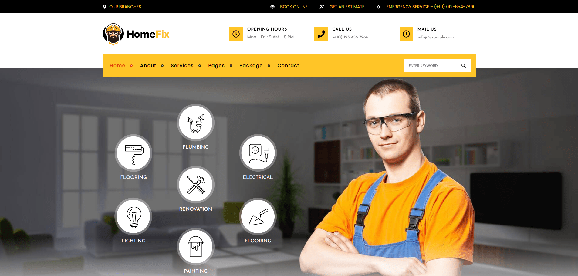 Home Fix - Maintenance, Handyman Services Theme
