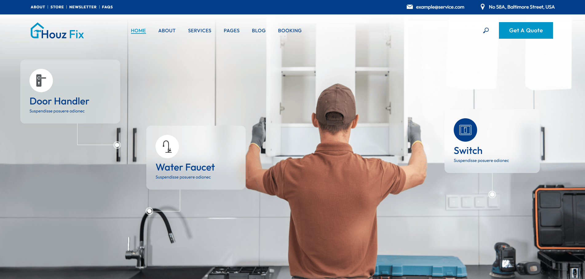 HouzFix - Plumber, Handyman Services WordPress Theme