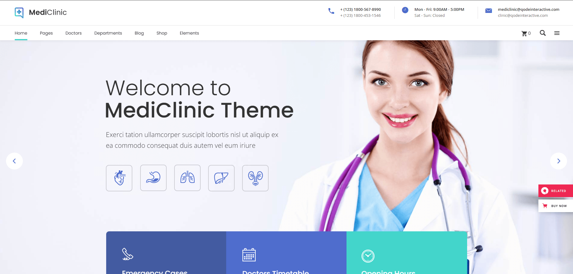 MediClinic - Medical Healthcare WordPress Theme