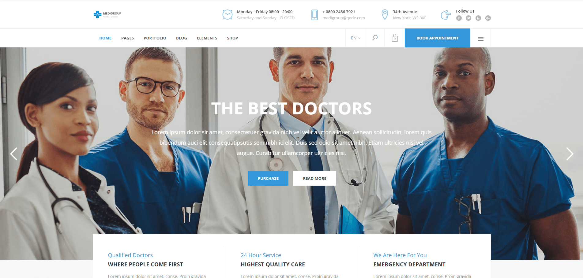 Medigroup - Medical and Health WordPress Theme