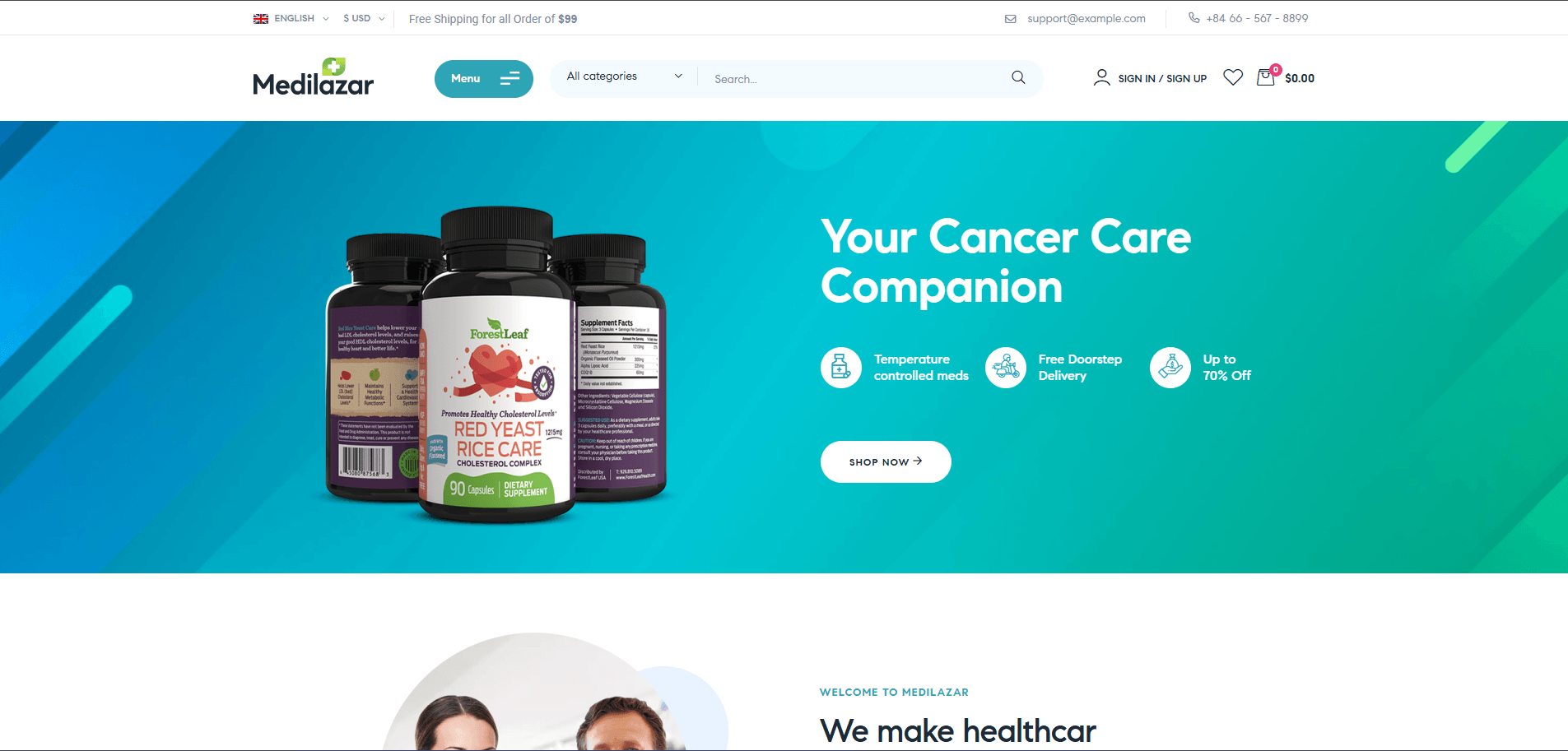 Medilazar - Pharmacy Medical WooCommerce WordPress Theme
