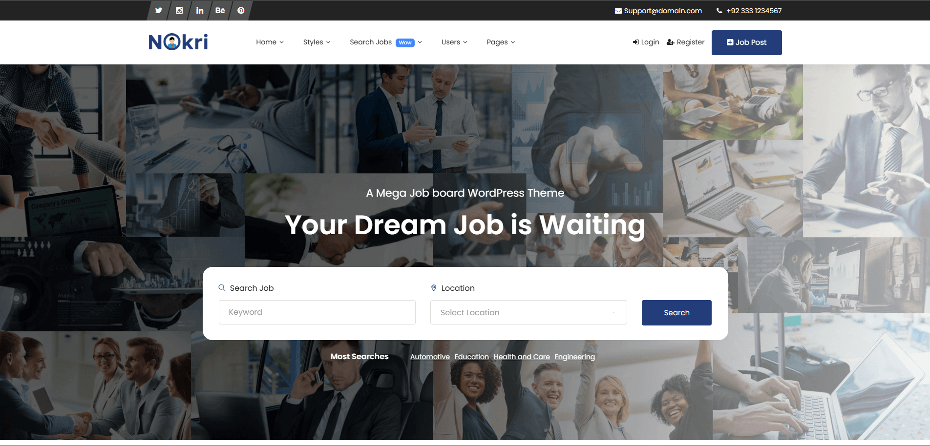 Nokri - Job Board WordPress Theme