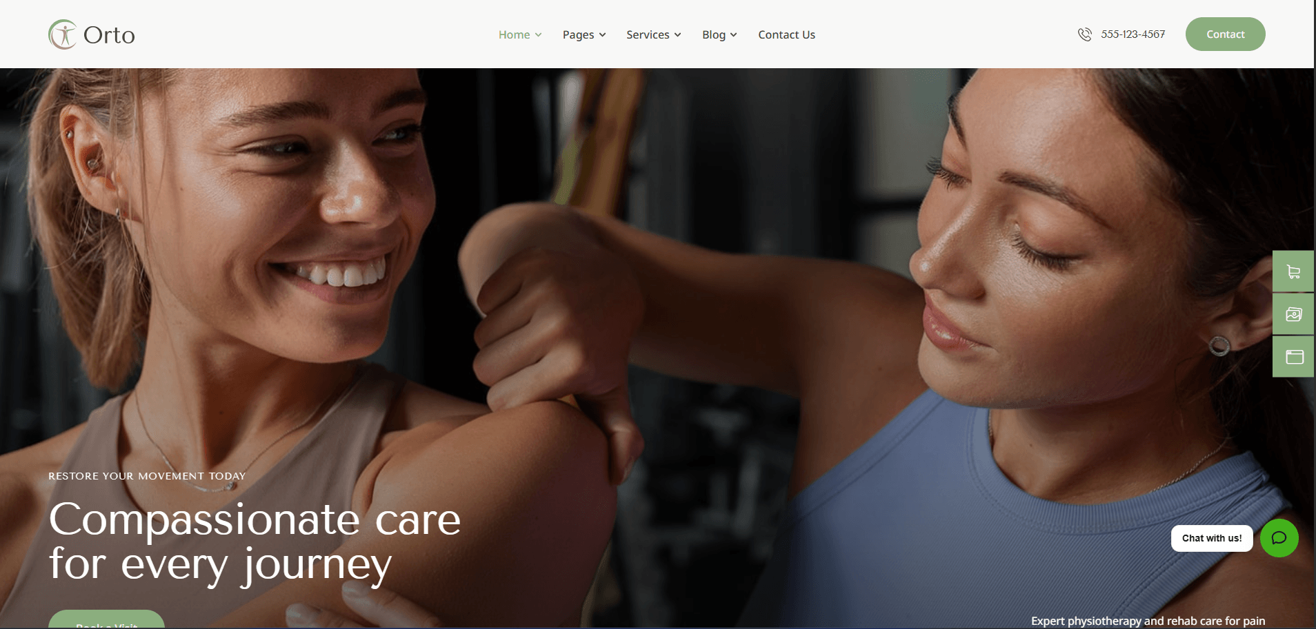 Orto - Physiotherapy, Chiropractor & Rehabilitation WordPress Theme