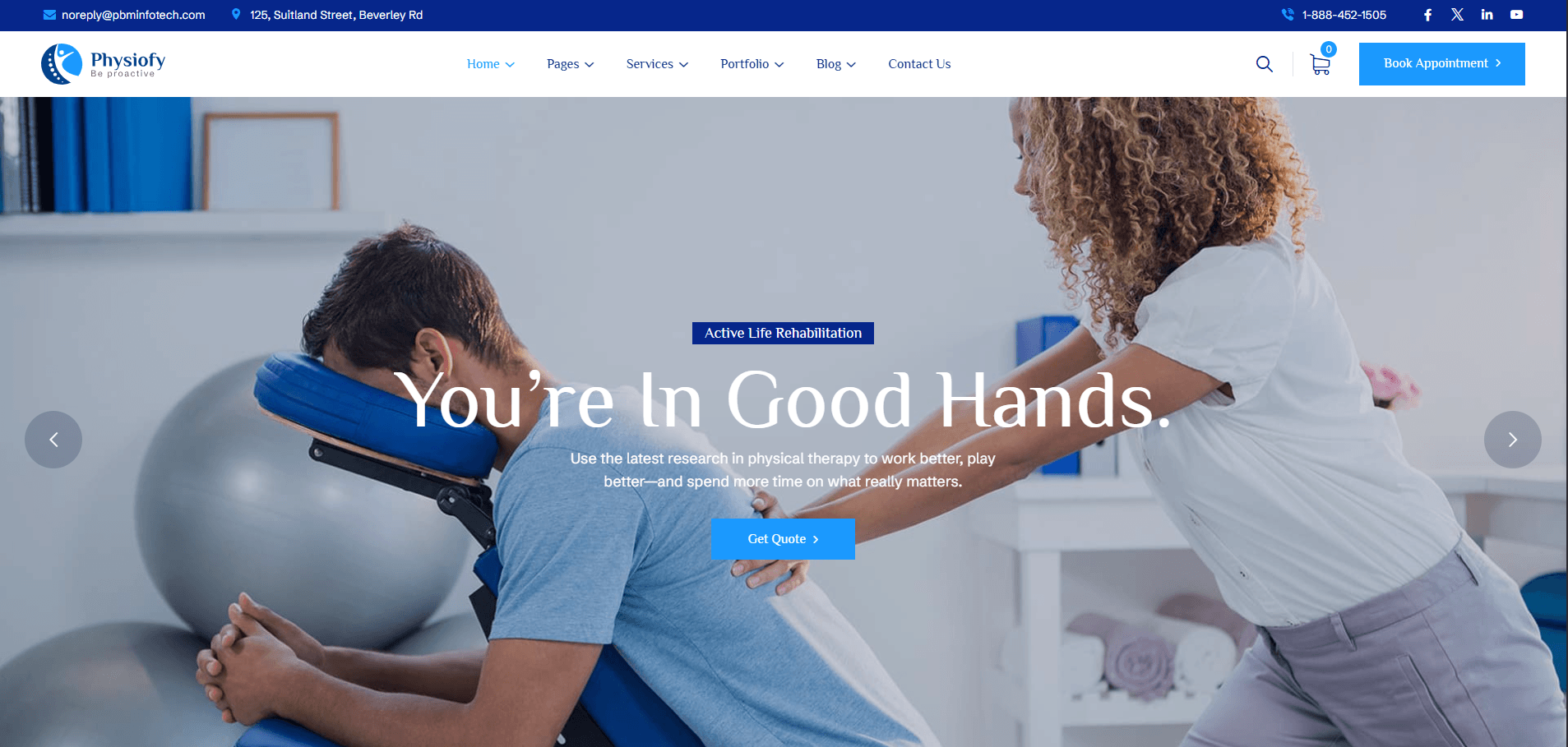 Physiofy - Physiotherapy and Chiropractic WordPress Theme