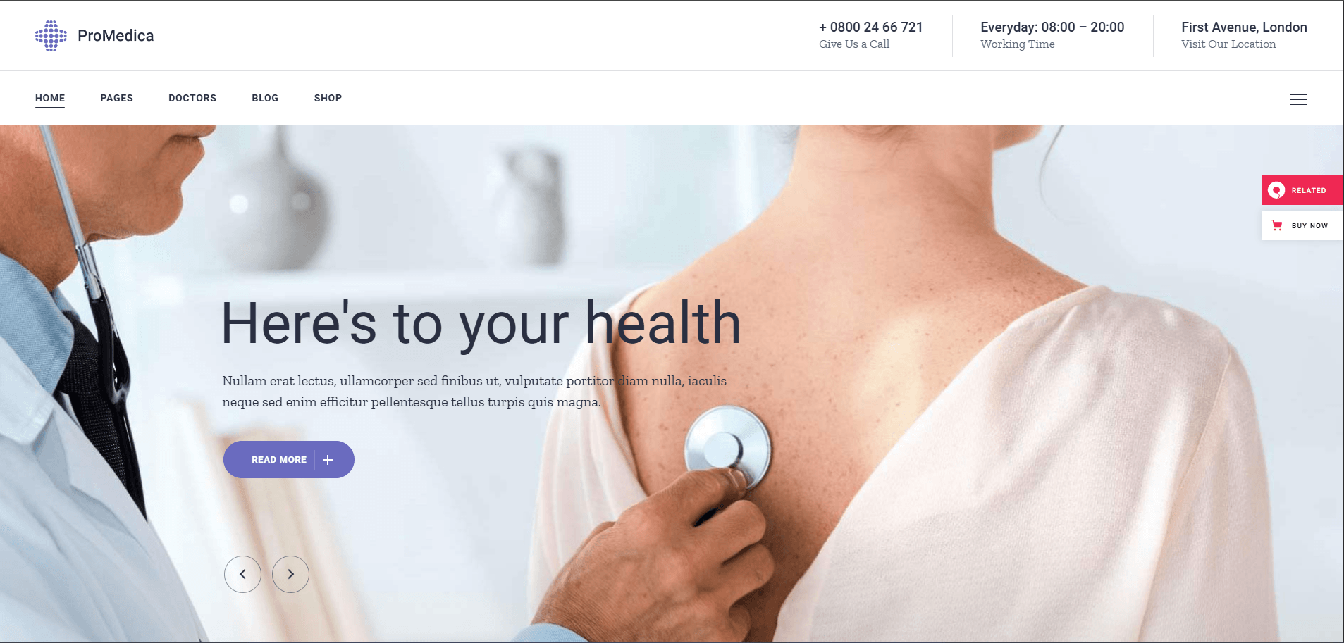 ProMedica - Medical and Healthcare WordPress Theme