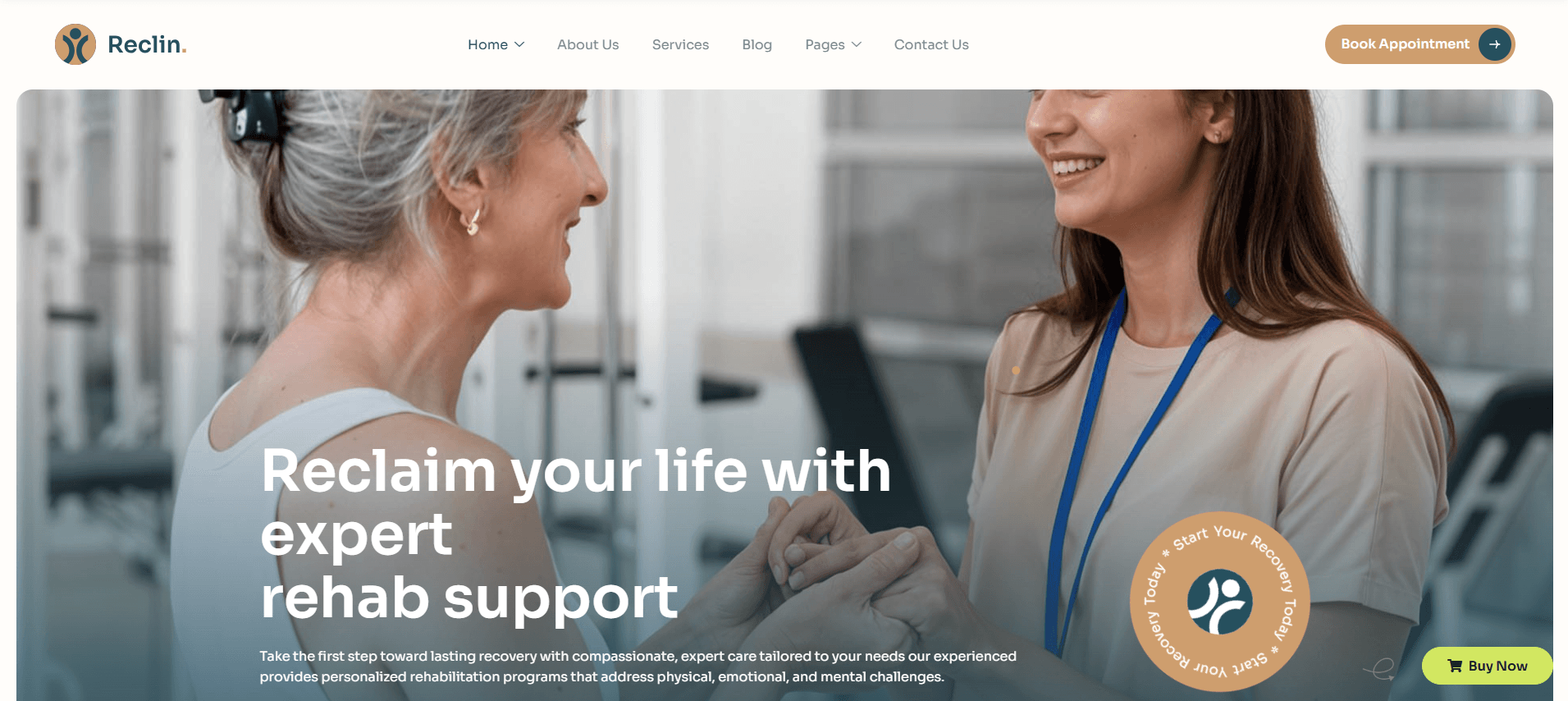 Reclin - Addiction Recovery & Rehabilitation WordPress Theme