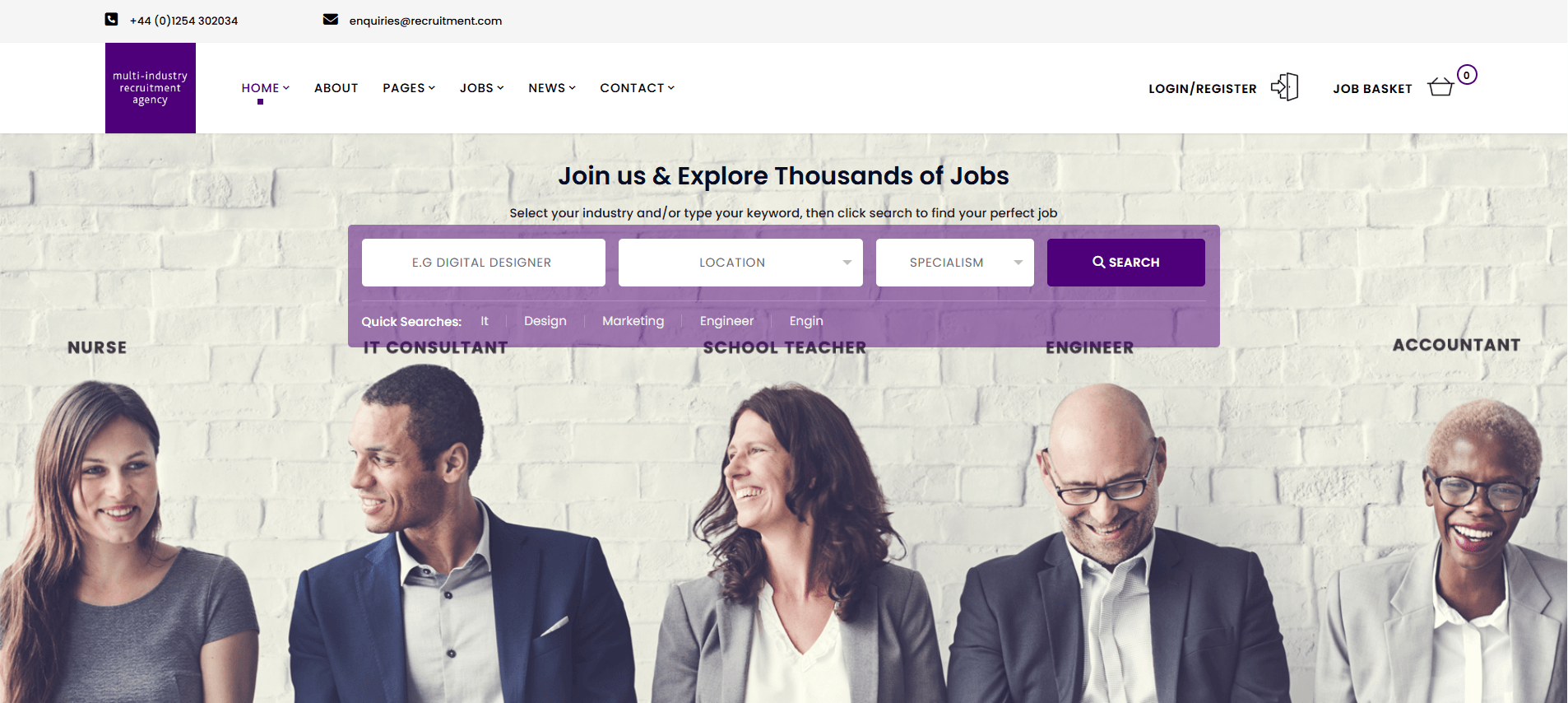 Recruitment Agency - Multi Industry Responsive WordPress Theme