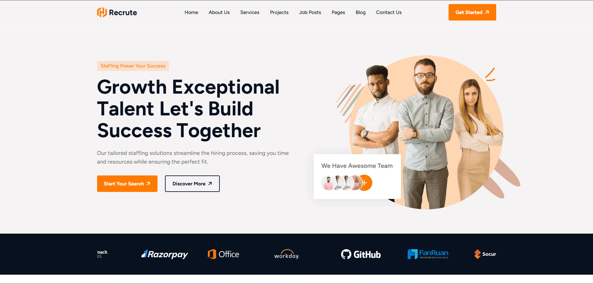 Recrute - Staffing & Recruiting Agency WordPress Theme