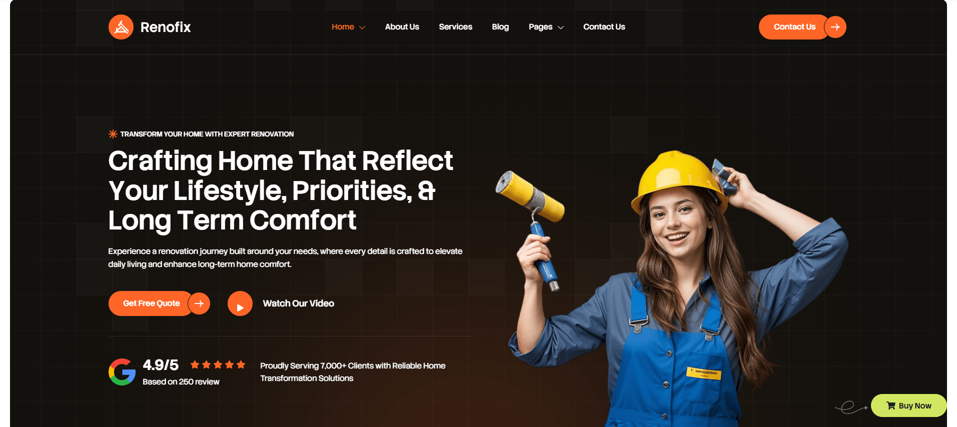 Renofix - Renovation Building & Painting WordPress Theme